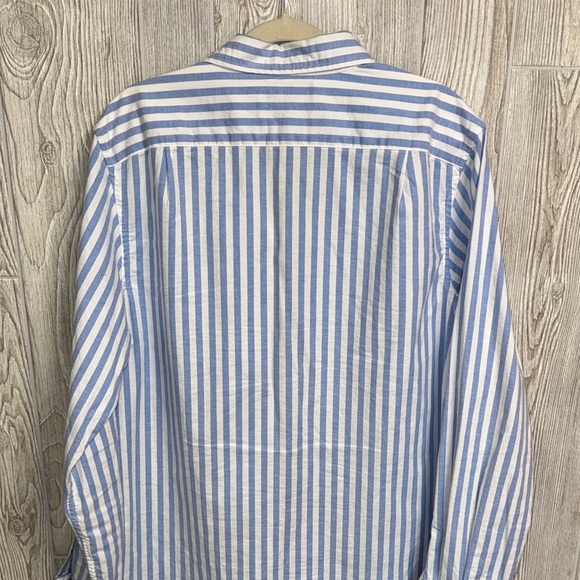 Nautica Men's Light Blue and White Striped Shirt - Picture 7 of 7